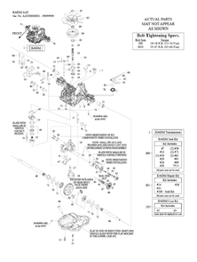 Transmission Diagram and Parts List for XT1-LT50KH (13AQA1TLB10)(2023) Cub Cadet Lawn Tractor